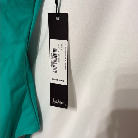 Nicole Miller Teal One-Piece Swimsuit SZ S NWT - Picture 2 of 7